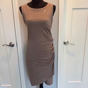 Leith Casual Midi Sleeveless Dress, M, NWOT, Brown